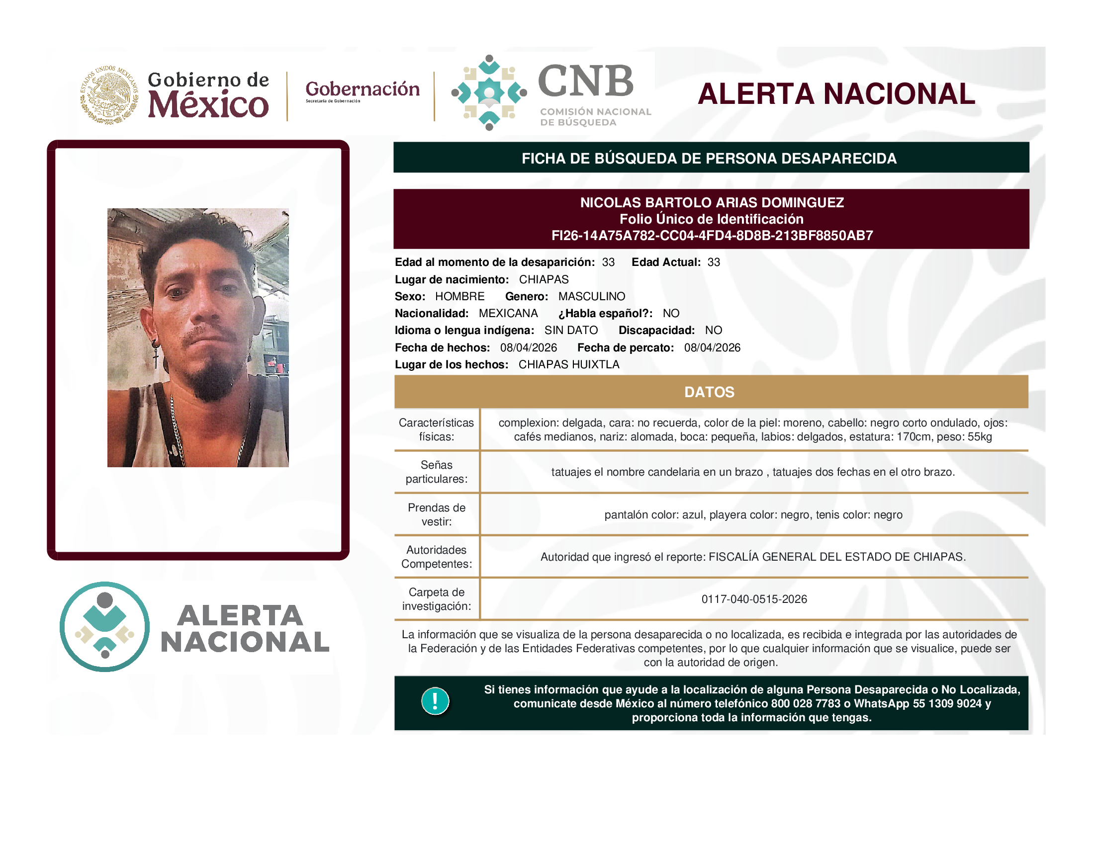 Nicolas Bartolo Arias Domínguez