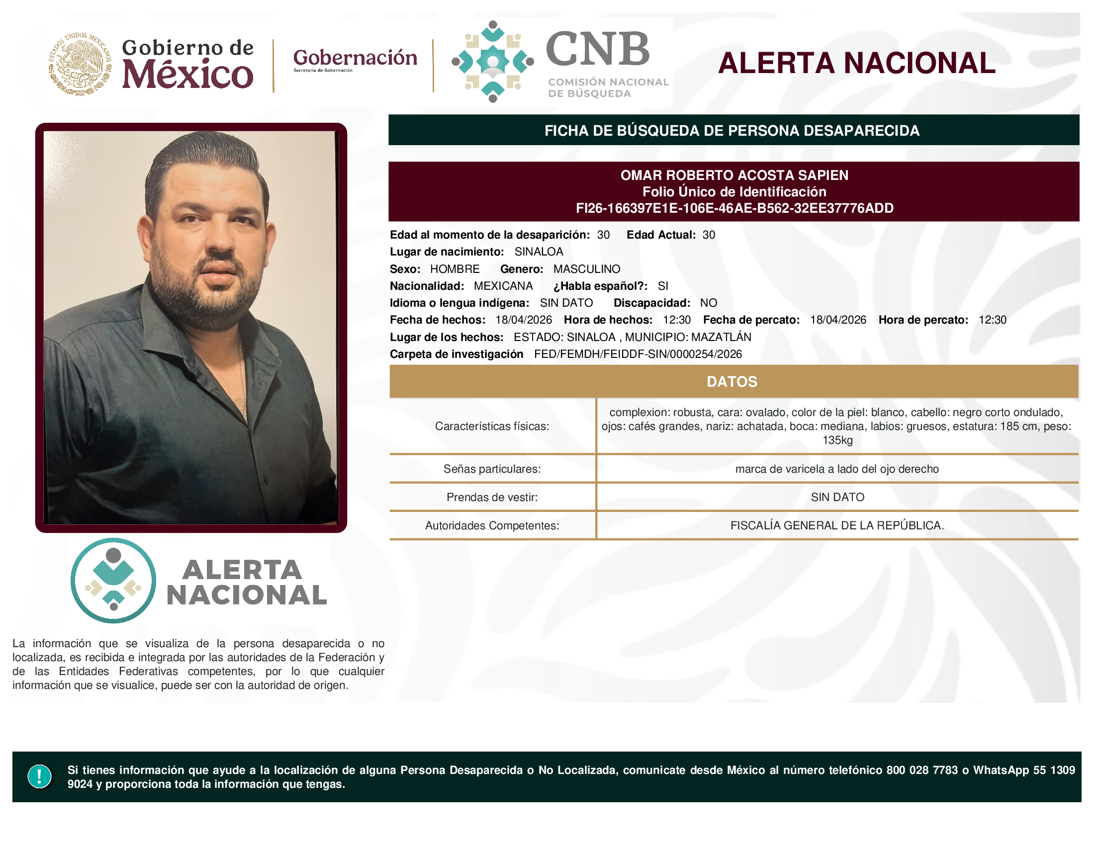 Omar Roberto Acosta Sapien