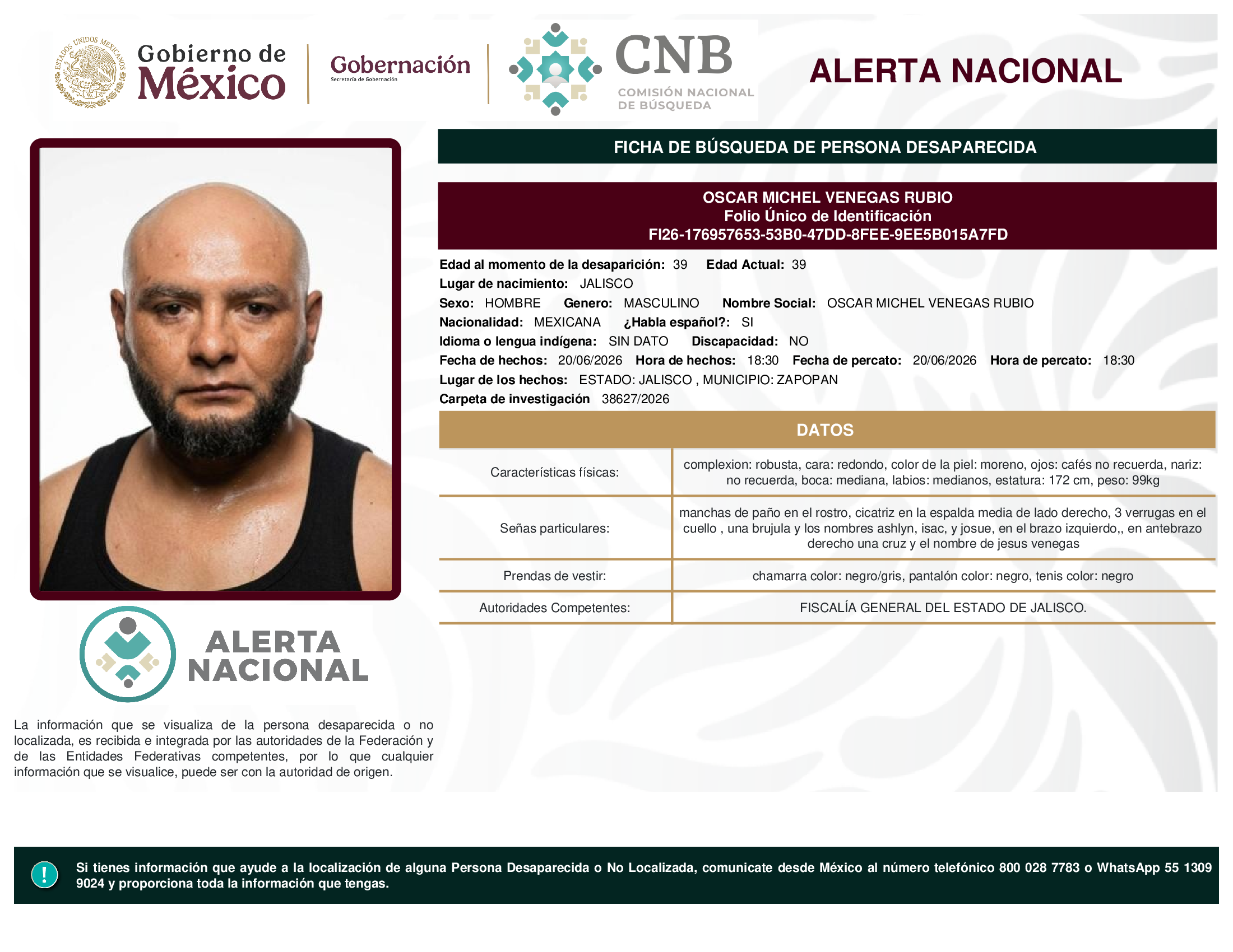 Óscar Michel Venegas Rubio