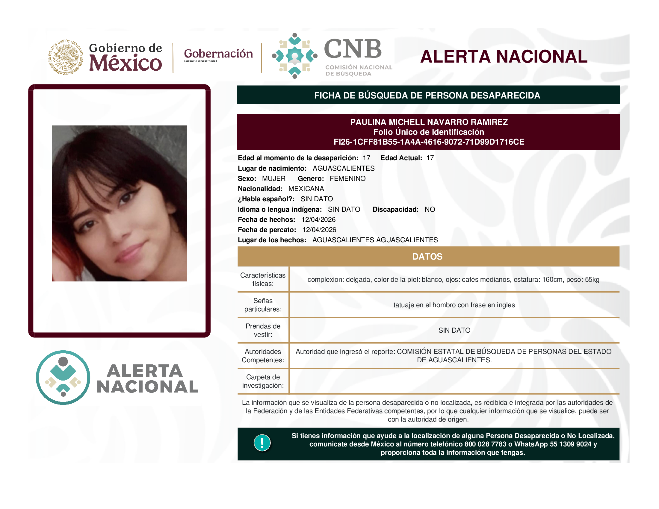 Paulina Michell Navarro Ramírez