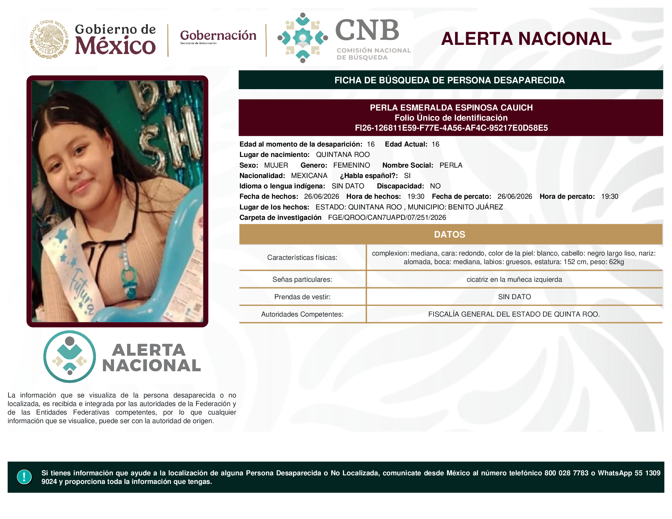 Perla Esmeralda Espinosa Cauich