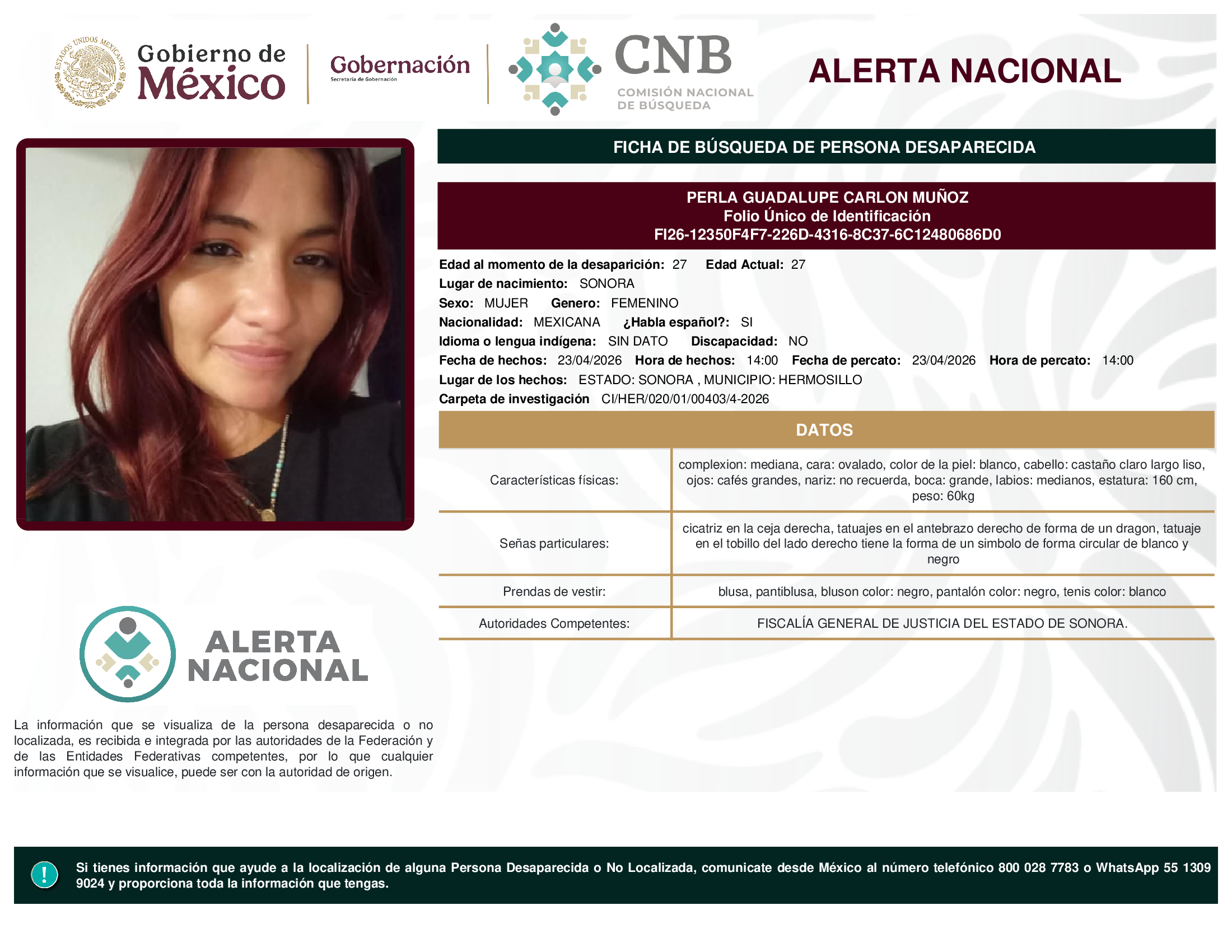 Perla Guadalupe Carlon Muñoz