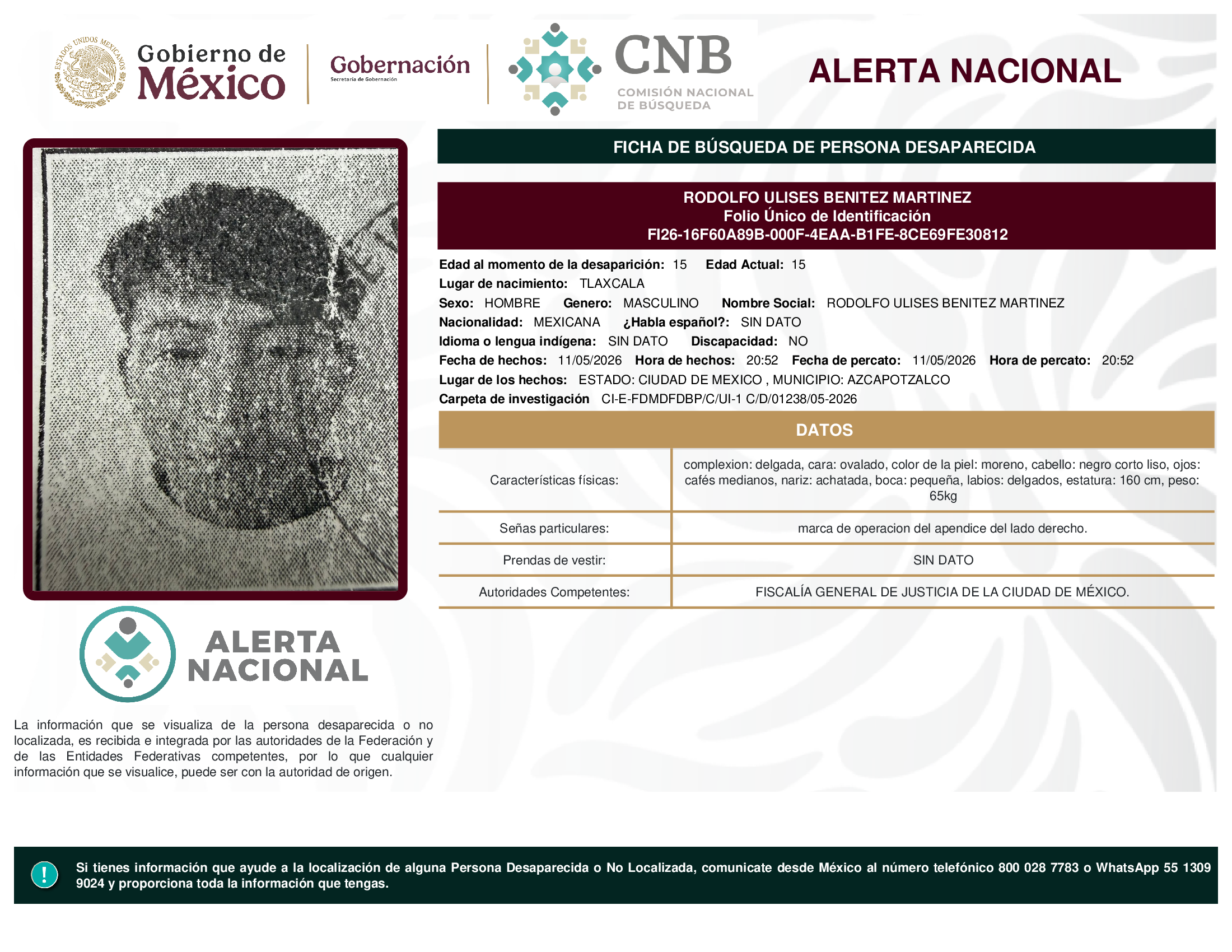 Rodolfo Ulises Benitez Martínez