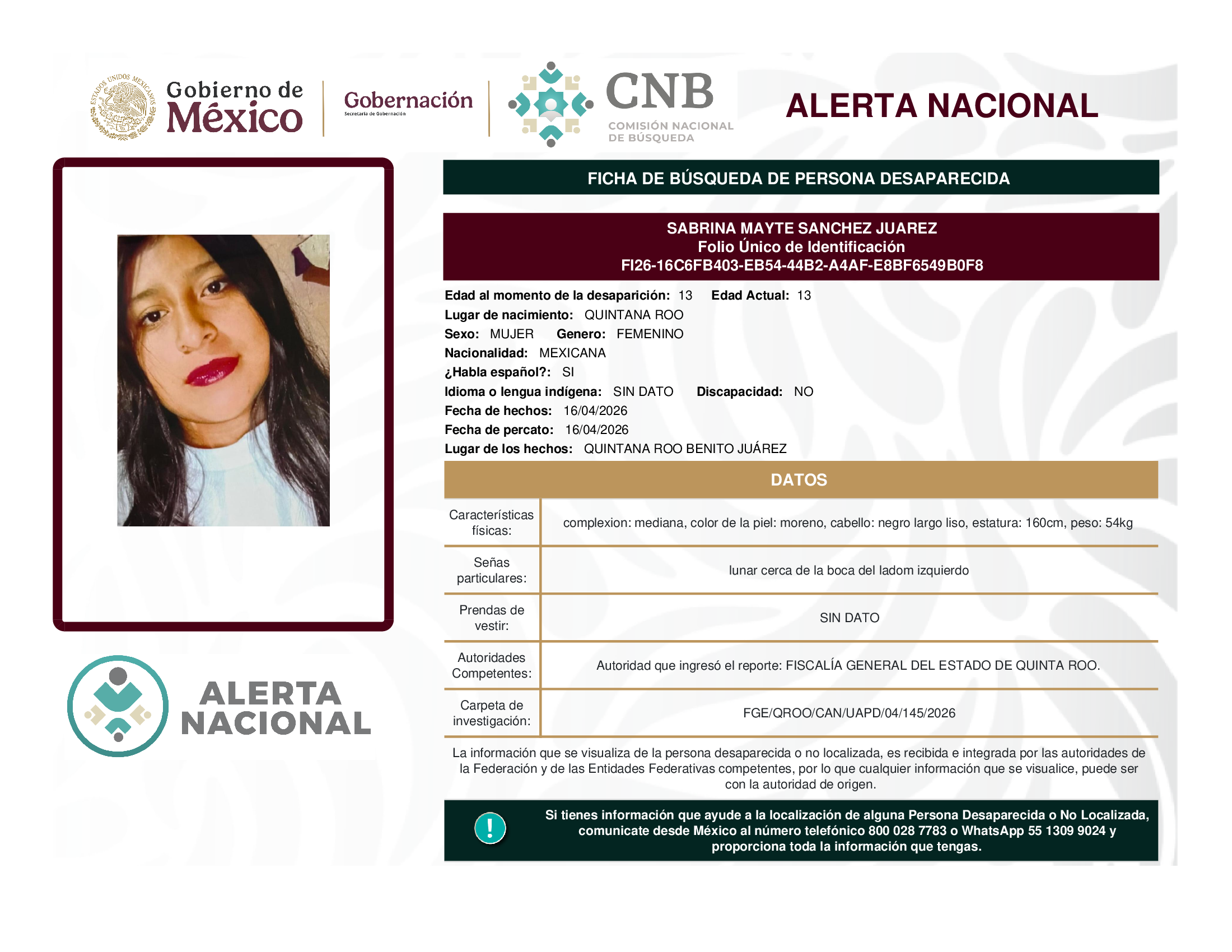 Sabrina Mayte Sánchez Juarez