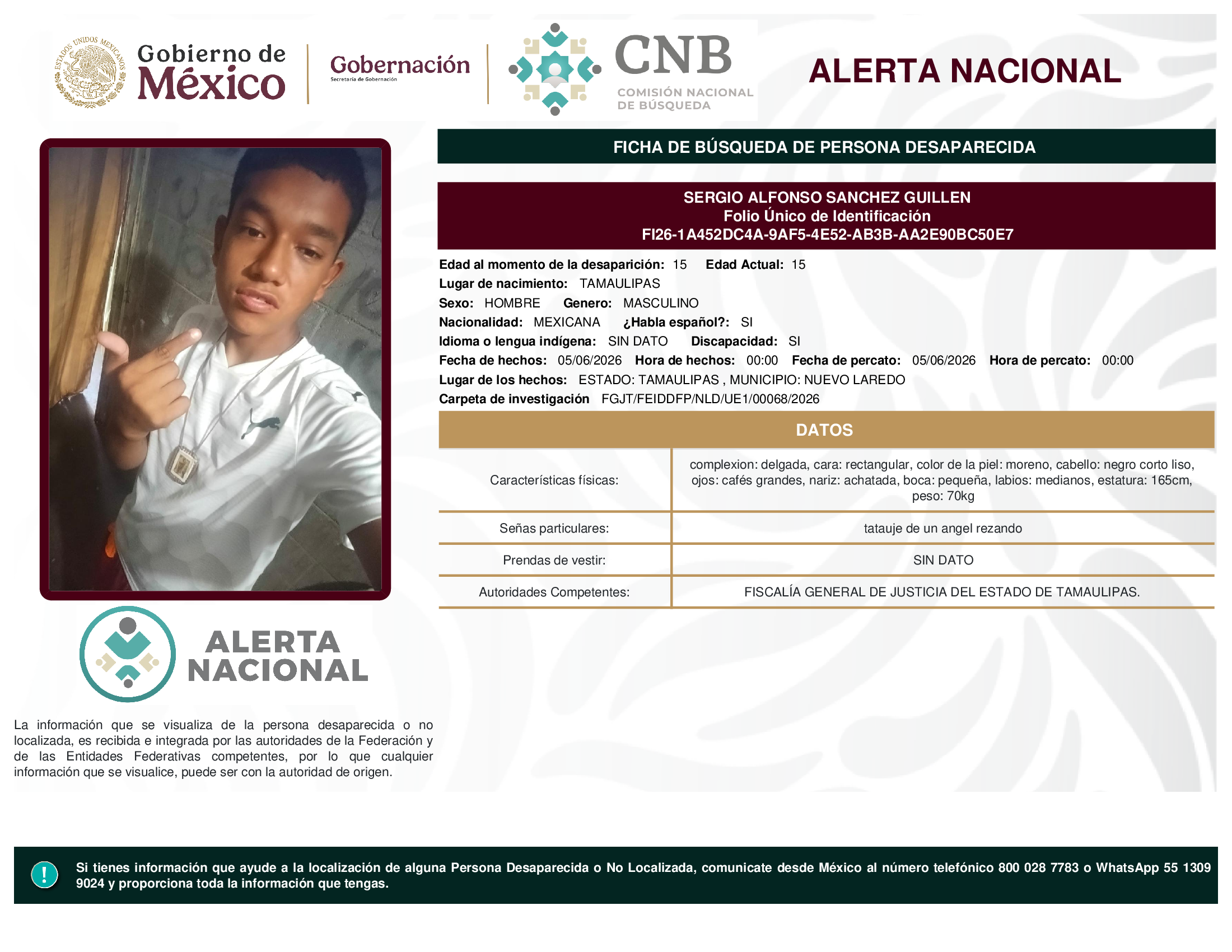 Sergio Alfonso Sánchez Guillen