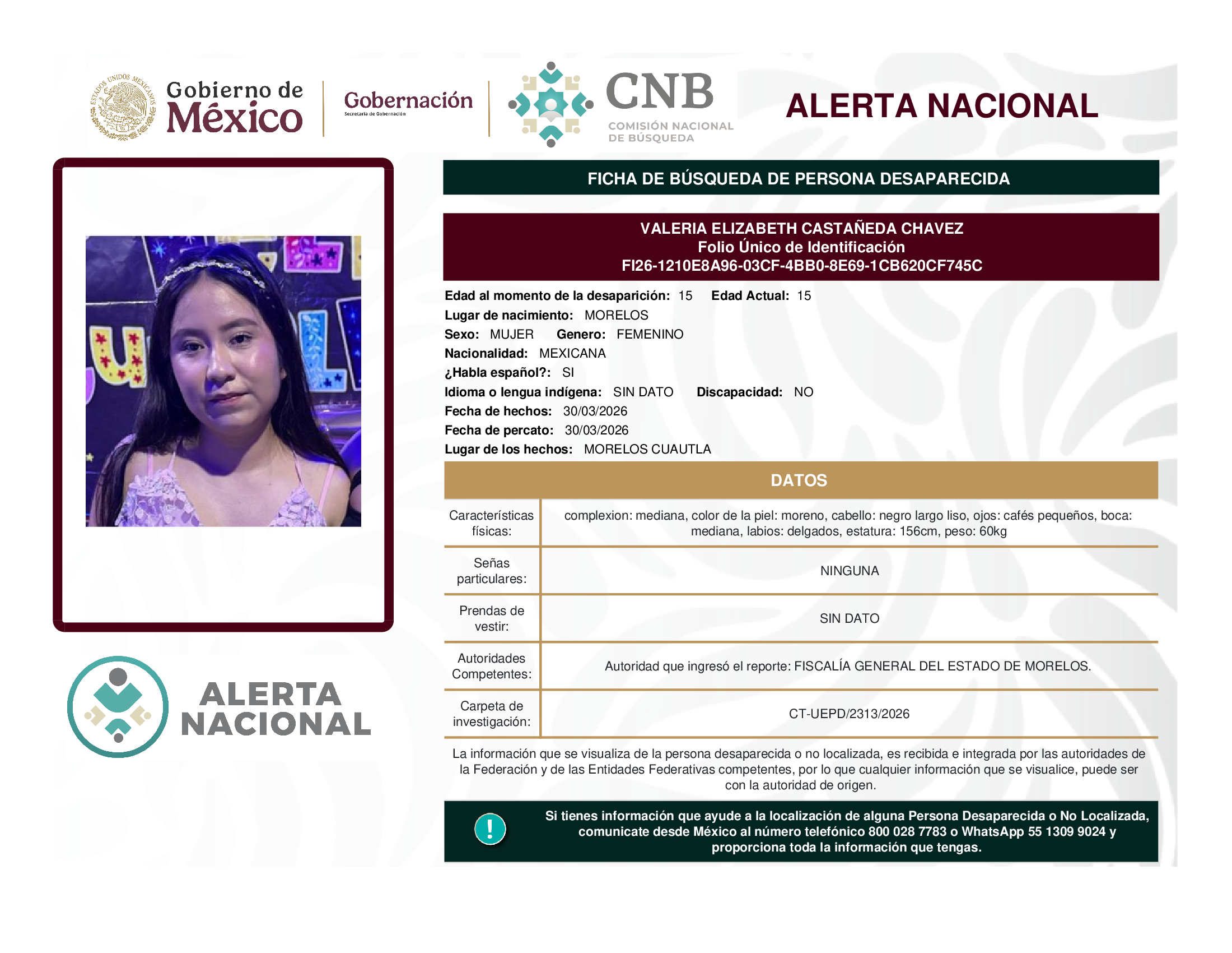 Valeria Elizabeth Castañeda Chávez