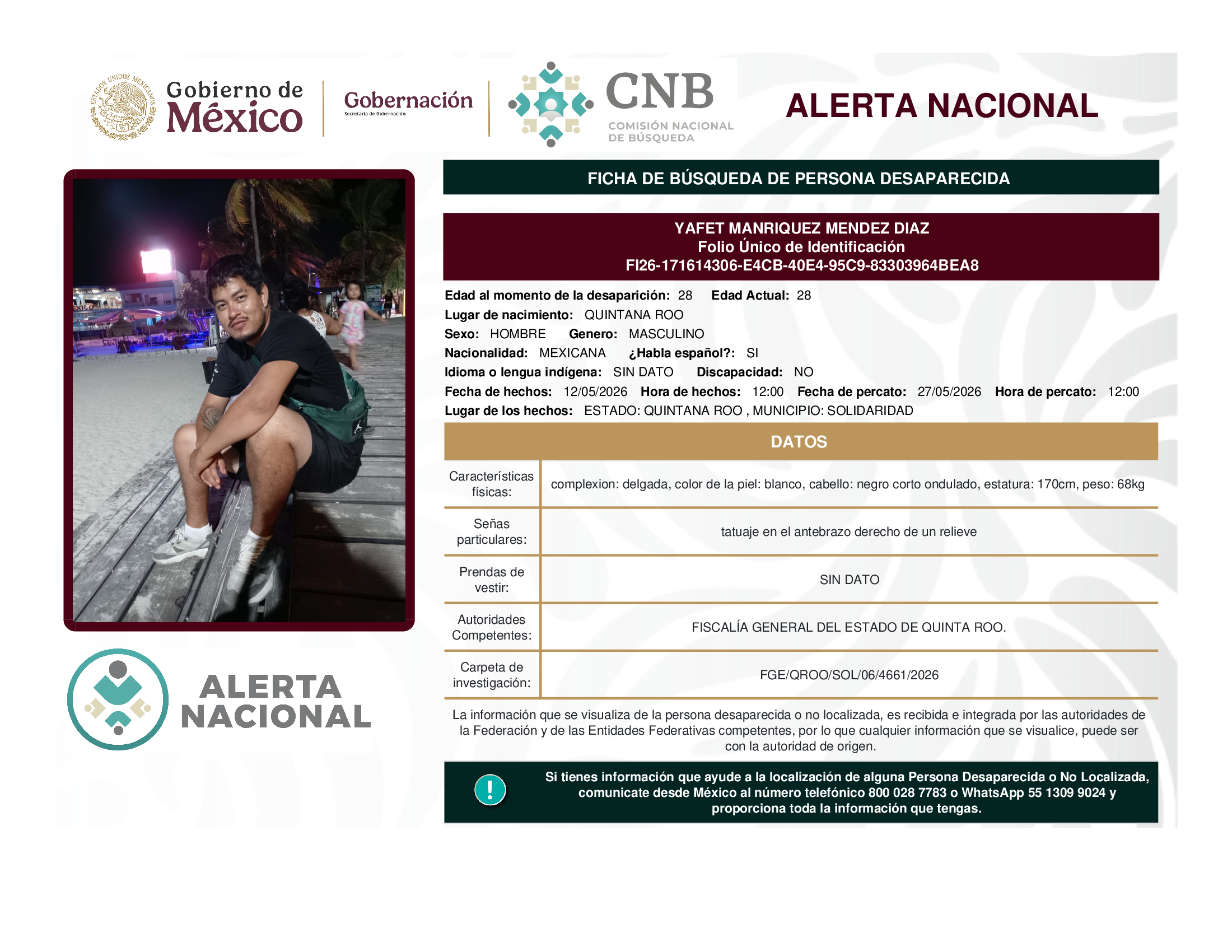 Yafet Manriquez Méndez Díaz
