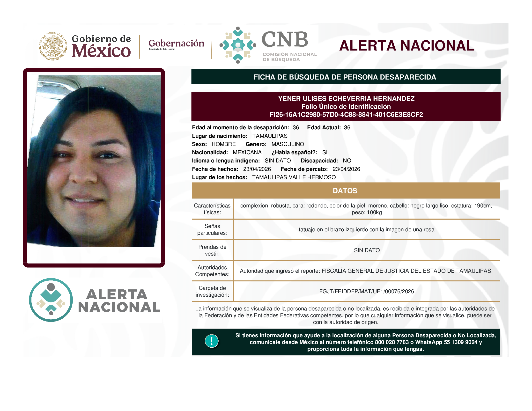 Yener Ulises Echeverria Hernández