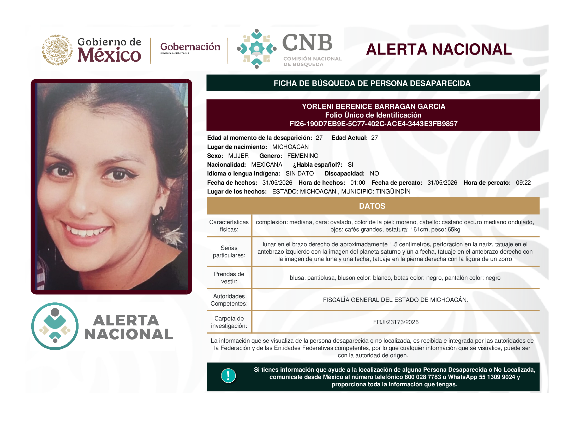Yorleni Berenice Barragan García