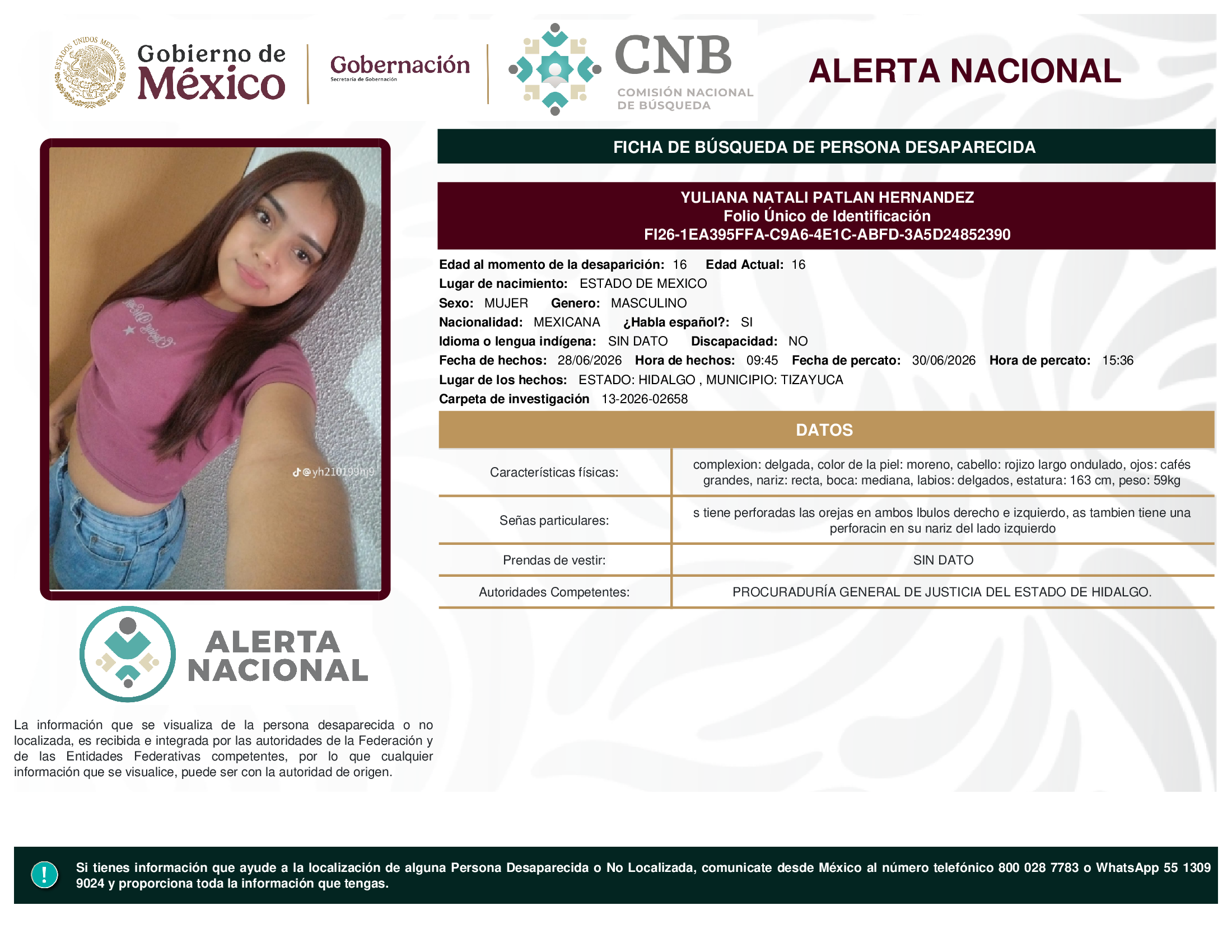 Yuliana Natali Patlan Hernández