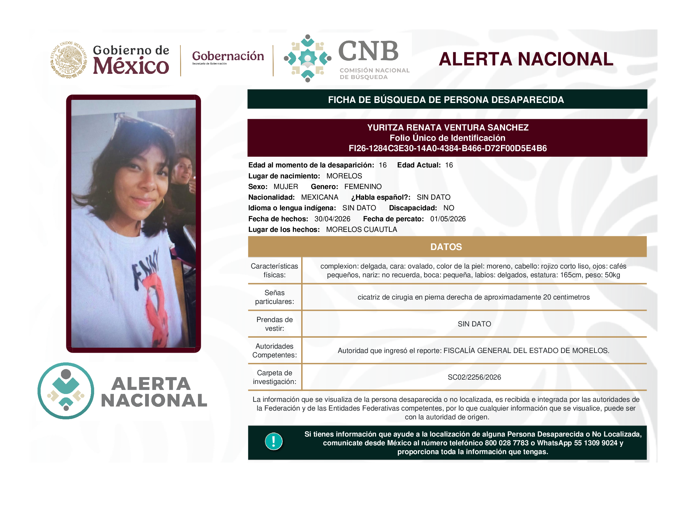 Yuritza Renata Ventura Sánchez