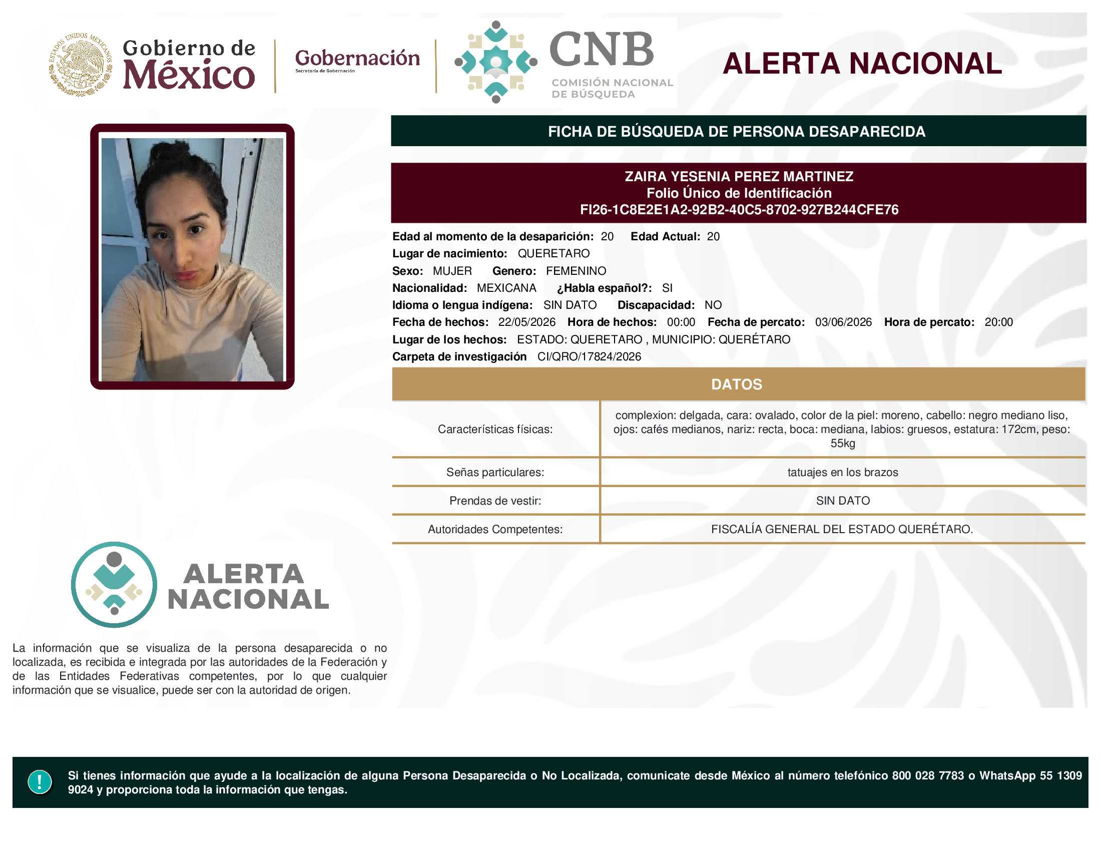 Zaira Yesenia Pérez Martínez